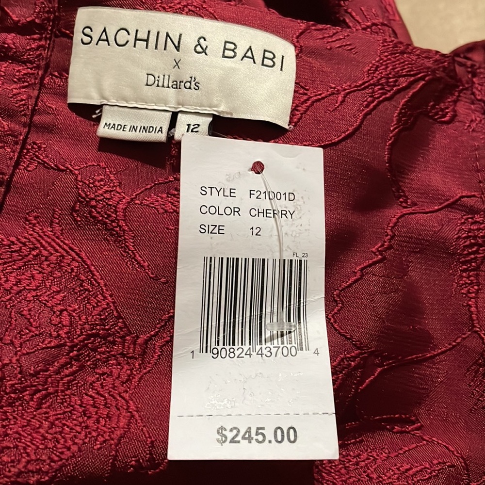 NWT Sachin & Babi Gabby Floral Jacquard Sweetheart Midi Dress - Picture 9 of 9